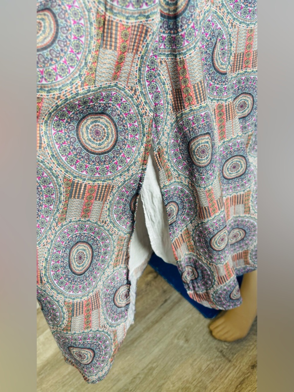 Cost Plus World Market Off-Shoulder Maxi Dress multicolor NWOT - Picture 7 of 14
